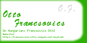 otto francsovics business card